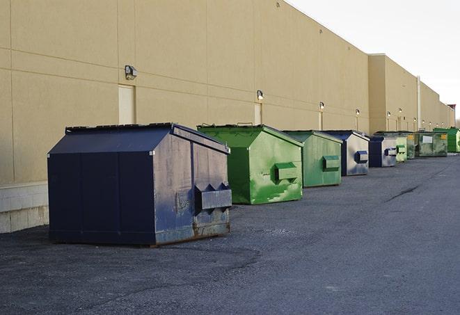 containers for construction debris at a job site in Craigville